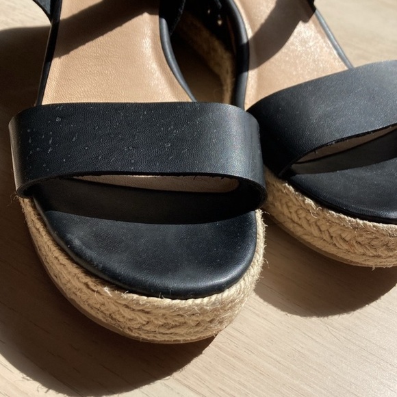 Tommy Bahama 8.5 Jona Espadrilles Wedge Sandals, Black and brown, women’s 8 1/2 - Picture 3 of 11